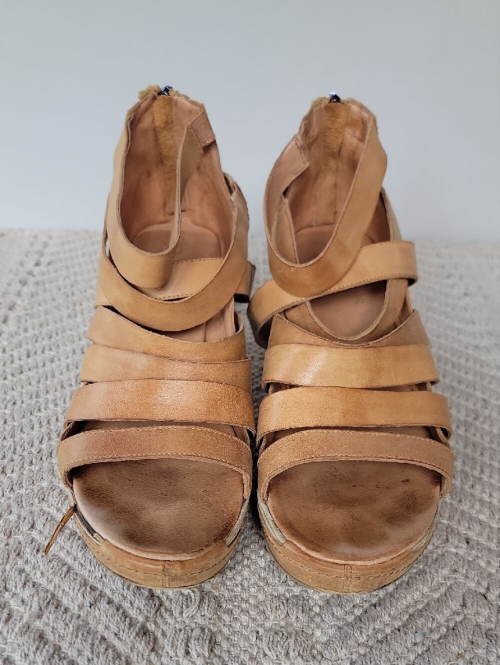 Antelope Mustard Yellow Gladiator Strappy Platform Sandals EU 39 - Picture 7 of 7